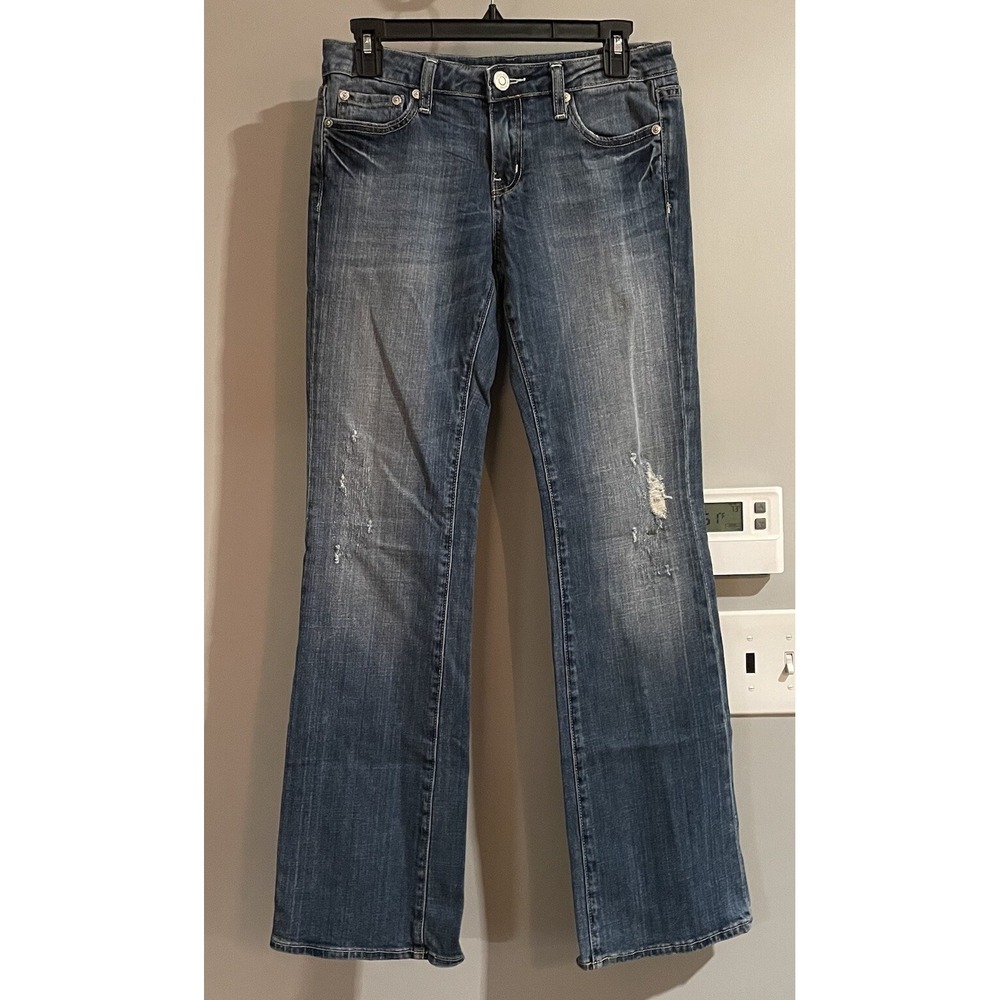 Vgoss Jeans Distressed Denim Boot Fit Cotton Stretch Flap Pocket Womens‎ 5